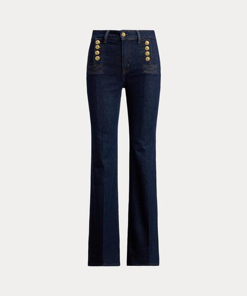 LAUREN RALPH LAUREN(ローレン ラルフ ローレン)の「ハイライズ フレア セーラー ジーンズ(デニムパンツ・レディース・ブルー・0/00/2/4/6)」の2枚目の写真