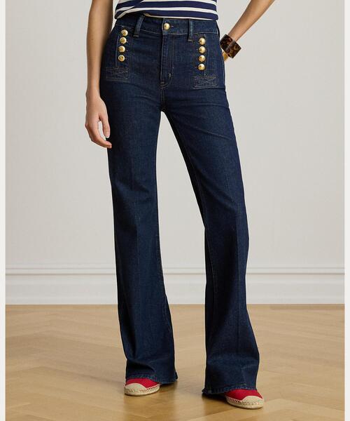 LAUREN RALPH LAUREN(ローレン ラルフ ローレン)の「ハイライズ フレア セーラー ジーンズ(デニムパンツ・レディース・ブルー・0/00/2/4/6)」の3枚目の写真