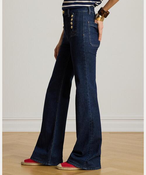LAUREN RALPH LAUREN(ローレン ラルフ ローレン)の「ハイライズ フレア セーラー ジーンズ(デニムパンツ・レディース・ブルー・0/00/2/4/6)」の4枚目の写真