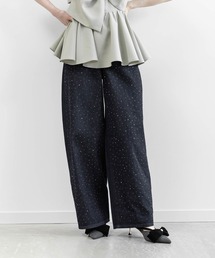 RANDA（ランダ）の「ホットフィックスストーンカーブデニムパンツ（その他パンツ）」