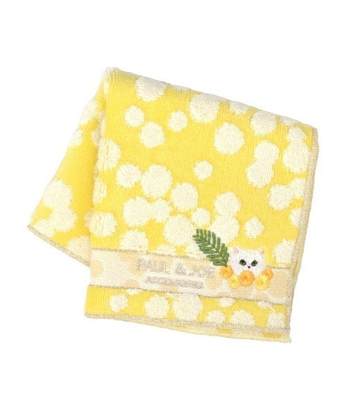 PAUL & JOE ACCESSOIRES(ポールアンドジョーアクセソワ)の「ポール & ジョー アクセソワ タオルハンカチ <ジプシー ミモザ>(ハンカチ/ハンドタオル・レディース・ネイビー/イエロー/アイボリー・FREE)」の3枚目の写真