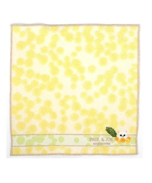 PAUL & JOE ACCESSOIRES(ポールアンドジョーアクセソワ)の「ポール & ジョー アクセソワ タオルハンカチ <ジプシー ミモザ>(ハンカチ/ハンドタオル・レディース・ネイビー/イエロー/アイボリー・FREE)」の4枚目の写真