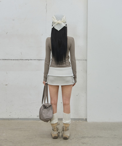 41PRAY(サイルプレイ)の「Long-Sleeve Button Cardigan / Mocha(カーディガン/ボレロ・レディース・モカ・OS)」の4枚目の写真