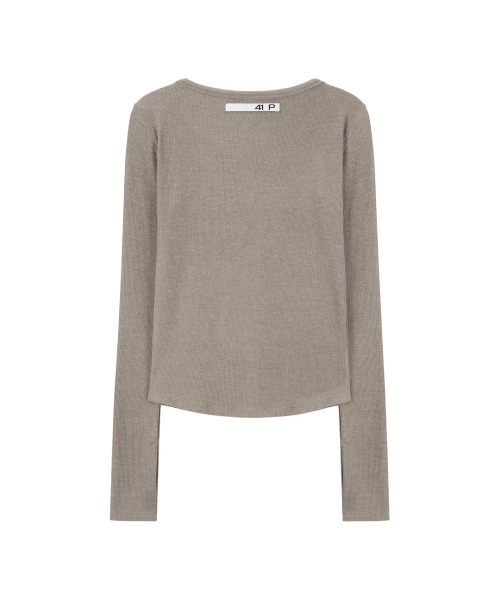 41PRAY(サイルプレイ)の「Long-Sleeve Button Cardigan / Mocha(カーディガン/ボレロ・レディース・モカ・OS)」の7枚目の写真