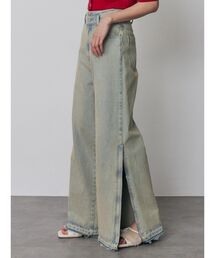 MURUA | 【セットアップ対応】サイドZIPスリットワイドデニム(デニムパンツ)