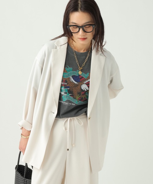 Elura（エルーラ）の「サラサラリラクシージャケット/656801（テーラードジャケット・レディース・ブラック/ダークブラウン/オフホワイト/モカ・MEDIUM/SMALL）」の2枚目の写真