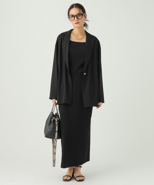 Elura（エルーラ）の「サラサラリラクシージャケット/656801（テーラードジャケット・レディース・ブラック/ダークブラウン/オフホワイト/モカ・MEDIUM/SMALL）」の18枚目の写真