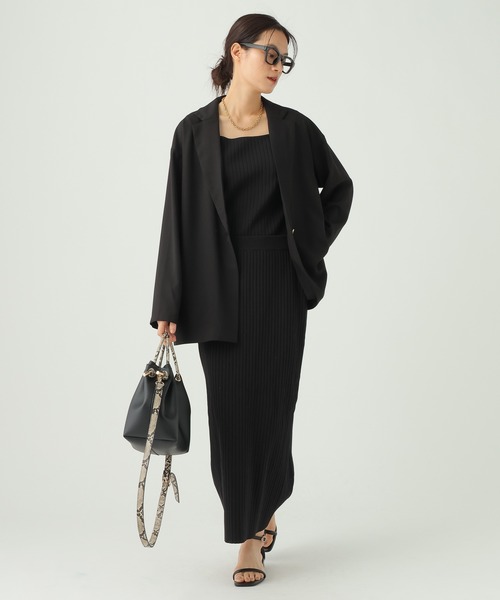 Elura（エルーラ）の「サラサラリラクシージャケット/656801（テーラードジャケット・レディース・ブラック/ダークブラウン/オフホワイト/モカ・MEDIUM/SMALL）」の19枚目の写真