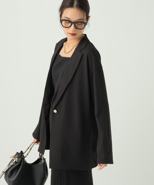 Elura（エルーラ）の「サラサラリラクシージャケット/656801（テーラードジャケット・レディース・ブラック/ダークブラウン/オフホワイト/モカ・MEDIUM/SMALL）」の17枚目の写真