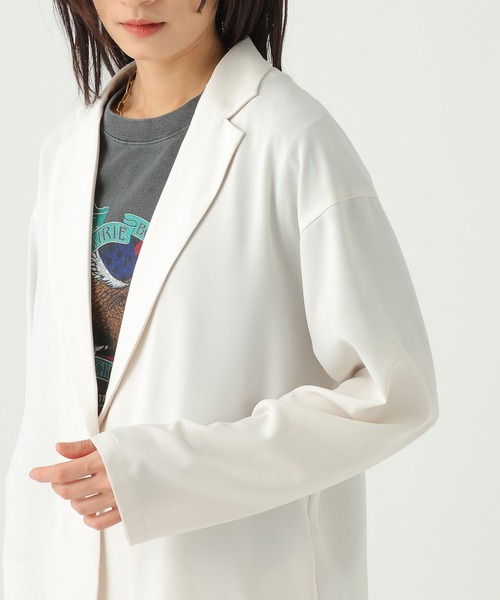 Elura（エルーラ）の「サラサラリラクシージャケット/656801（テーラードジャケット・レディース・ブラック/ダークブラウン/オフホワイト/モカ・MEDIUM/SMALL）」の6枚目の写真