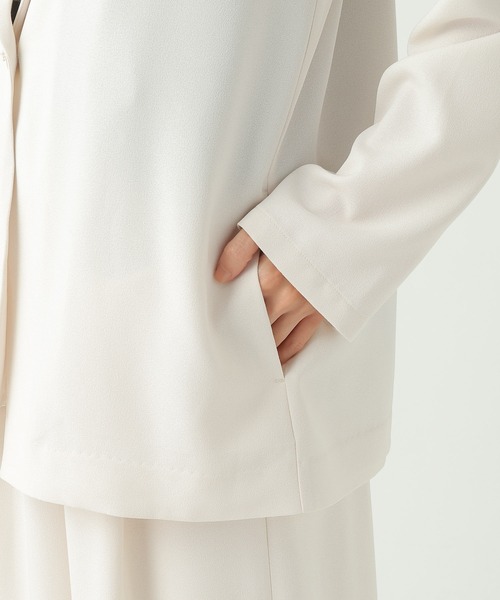 Elura（エルーラ）の「サラサラリラクシージャケット/656801（テーラードジャケット・レディース・ブラック/ダークブラウン/オフホワイト/モカ・MEDIUM/SMALL）」の8枚目の写真