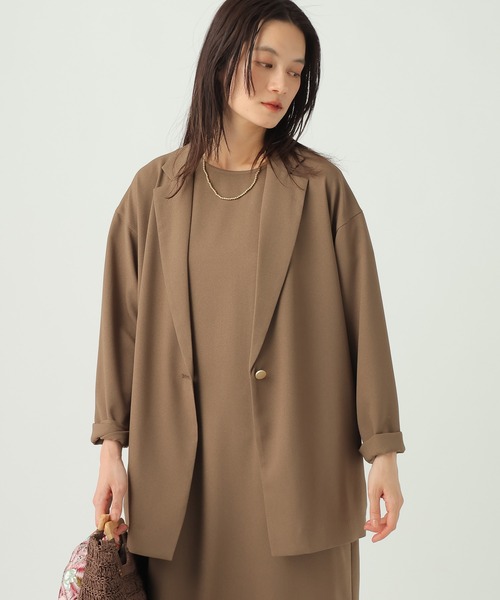 Elura（エルーラ）の「サラサラリラクシージャケット/656801（テーラードジャケット・レディース・ブラック/ダークブラウン/オフホワイト/モカ・MEDIUM/SMALL）」の21枚目の写真