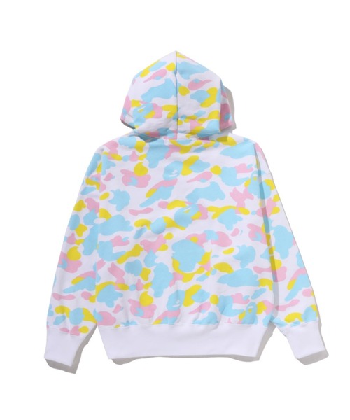 A BATHING APE(アベイシングエイプ)の「NEW MULTI CAMO LOGO OVERSIZED PULLOVER HOODIE(パーカー・レディース・ブラック/ホワイト・SMALL/MEDIUM)」の3枚目の写真