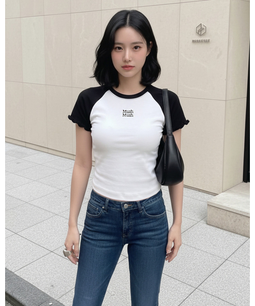muahmuah（ムーアムーア）の「フリルコットンモーダル半袖Tシャツ [2色]（Tシャツ/カットソー・レディース・ブラウン/ブラック・FREE）」の21枚目の写真