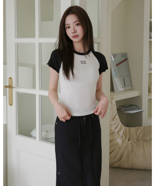 muahmuah（ムーアムーア）の「フリルコットンモーダル半袖Tシャツ [2色]（Tシャツ/カットソー・レディース・ブラウン/ブラック・FREE）」の18枚目の写真