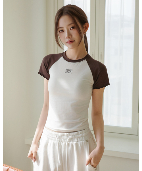 muahmuah（ムーアムーア）の「フリルコットンモーダル半袖Tシャツ [2色]（Tシャツ/カットソー・レディース・ブラウン/ブラック・FREE）」の10枚目の写真