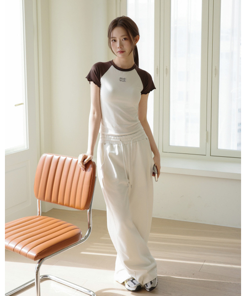 muahmuah（ムーアムーア）の「フリルコットンモーダル半袖Tシャツ [2色]（Tシャツ/カットソー・レディース・ブラウン/ブラック・FREE）」の9枚目の写真