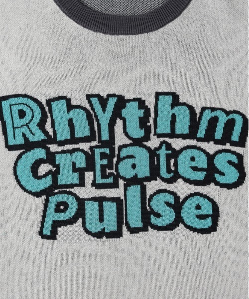 Right-on（ライトオン）の「【Refurbish】グラフィックロゴ ジャガードニットTシャツ (サマーニット / アメカジ / ドロップショルダー)（ニット/セーター・メンズ・ネイビー/イエロー/キナリ/ブラック/ブラウン・M/L/XL/S）」の17枚目の写真