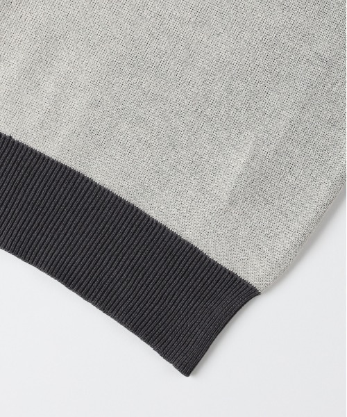 Right-on（ライトオン）の「【Refurbish】グラフィックロゴ ジャガードニットTシャツ (サマーニット / アメカジ / ドロップショルダー)（ニット/セーター・メンズ・ネイビー/イエロー/キナリ/ブラック/ブラウン・M/L/XL/S）」の20枚目の写真