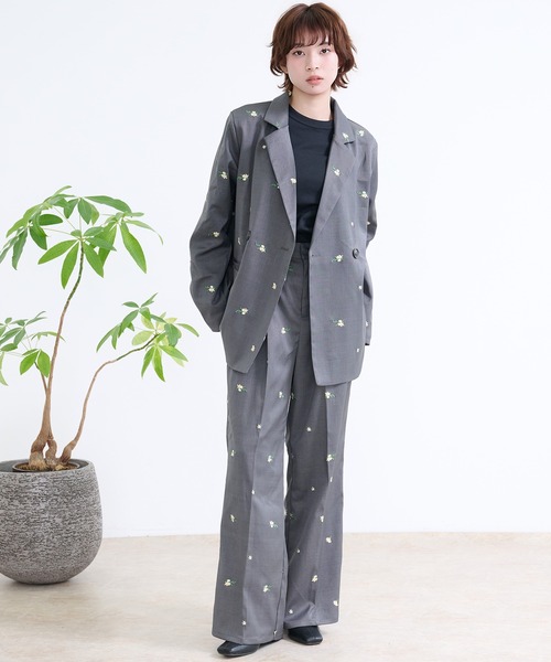 DAESE TOKYO(デセトウキョウ)の「『DAESE TOKYO/デセトウキョウ』花刺繍パンツ(その他パンツ・レディース・グレー/ネイビー・FREE)」の7枚目の写真