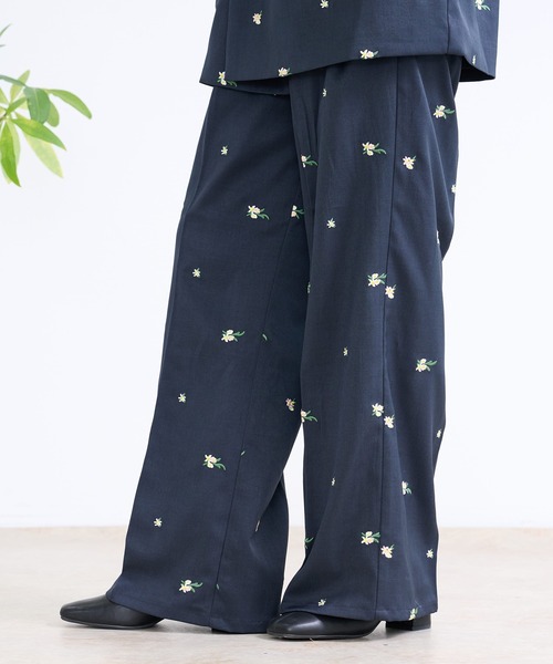 DAESE TOKYO(デセトウキョウ)の「『DAESE TOKYO/デセトウキョウ』花刺繍パンツ(その他パンツ・レディース・グレー/ネイビー・FREE)」の8枚目の写真