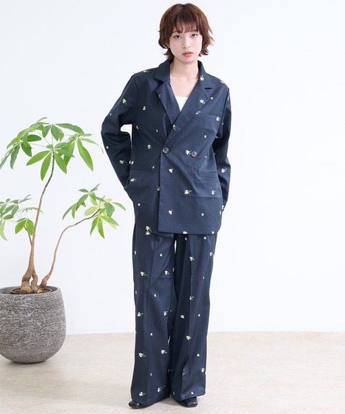 DAESE TOKYO(デセトウキョウ)の「『DAESE TOKYO/デセトウキョウ』花刺繍パンツ(その他パンツ・レディース・グレー/ネイビー・FREE)」の10枚目の写真