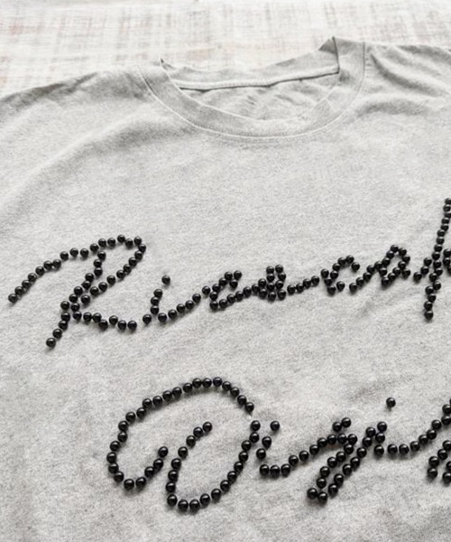 Dalfwin（ダールフィン）の「韓国ファッション RicecakeビーズロゴレースレイヤードデザインTシャツ（Tシャツ/カットソー・レディース・ブラック/ベージュ/グレー・FREE）」の11枚目の写真