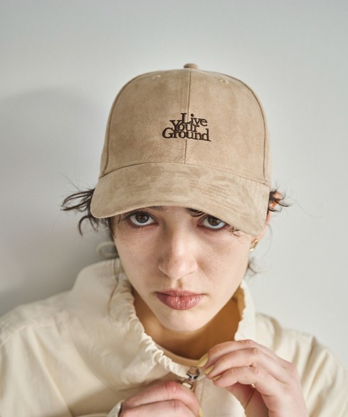 kha:ki（カーキ）の「「KHA:KI / カーキ」スエードキャップ -LIVE YOUR GROUND-（キャップ・レディース・ブラック/ブラウン/ベージュ・FREE）」の7枚目の写真