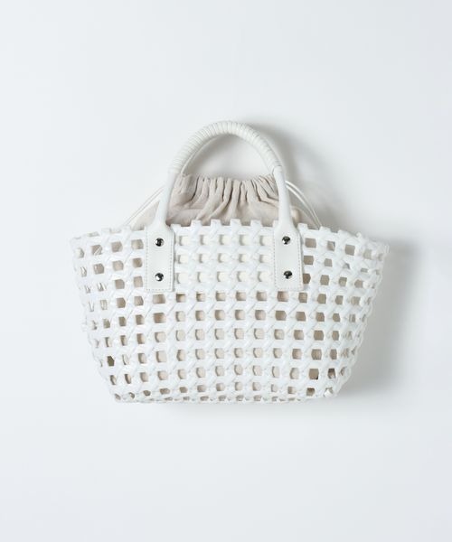 JEANASIS（ジーナシス）の「メルカドミニBAG/654097（ハンドバッグ・レディース・ホワイト系その他/ブラック系その他・FREE）」の2枚目の写真