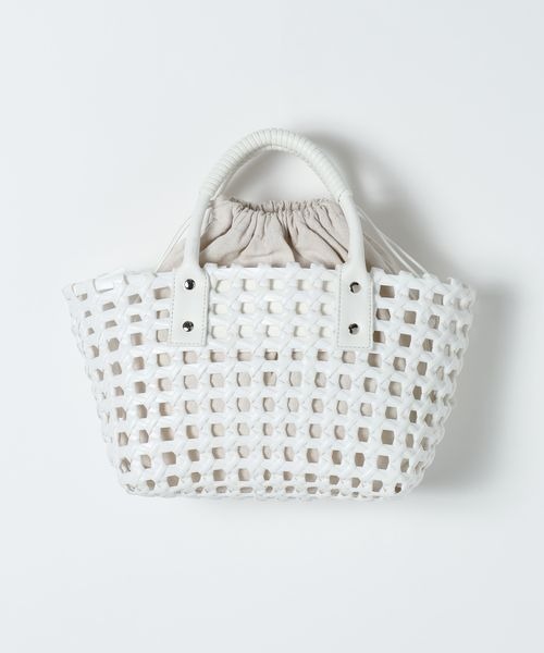 JEANASIS（ジーナシス）の「メルカドミニBAG/654097（ハンドバッグ・レディース・ホワイト系その他/ブラック系その他・FREE）」の3枚目の写真