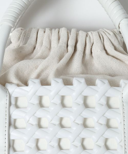 JEANASIS（ジーナシス）の「メルカドミニBAG/654097（ハンドバッグ・レディース・ホワイト系その他/ブラック系その他・FREE）」の10枚目の写真