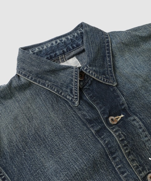 BOW WOW(バウワウ)の「HERITAGE DENIM CHORE COAT AGED(デニムジャケット・メンズ・インディゴブルー・L/XL)」の3枚目の写真