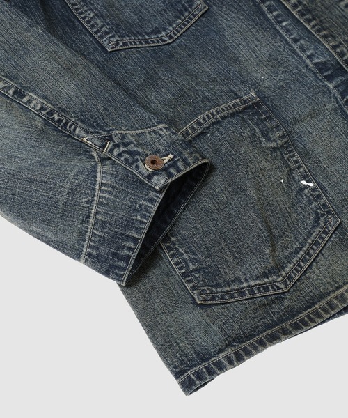 BOW WOW(バウワウ)の「HERITAGE DENIM CHORE COAT AGED(デニムジャケット・メンズ・インディゴブルー・L/XL)」の7枚目の写真