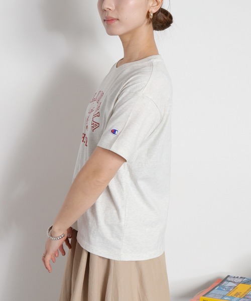 Champion(チャンピオン)の「【Champion】SHORT SLEEVE TEE(Tシャツ/カットソー・レディース・ネイビー/オートミール・M)」の16枚目の写真