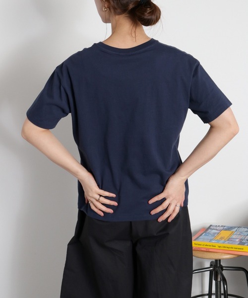Champion(チャンピオン)の「【Champion】SHORT SLEEVE TEE(Tシャツ/カットソー・レディース・ネイビー/オートミール・M)」の6枚目の写真