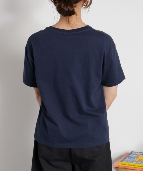 Champion(チャンピオン)の「【Champion】SHORT SLEEVE TEE(Tシャツ/カットソー・レディース・ネイビー/オートミール・M)」の7枚目の写真