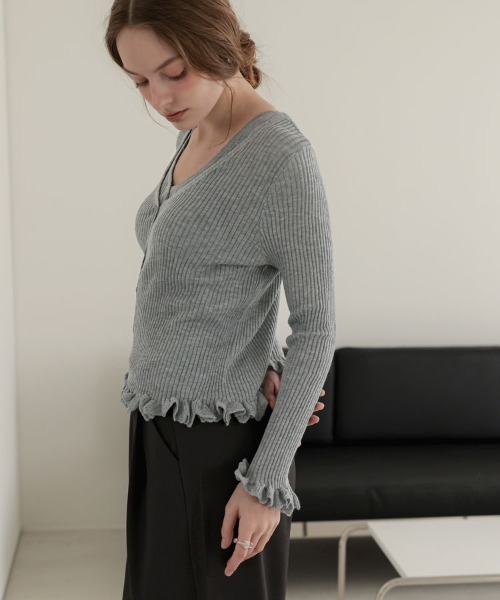 DONOBAN(ドノバン)の「フリルペプラムアンサンブル(アンサンブル・レディース・グレー/ピンク/アイボリー/ブラック・ONE SIZE)」の8枚目の写真