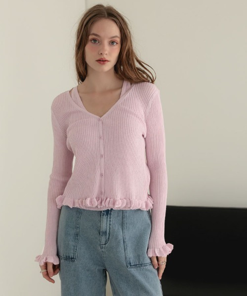 DONOBAN(ドノバン)の「フリルペプラムアンサンブル(アンサンブル・レディース・グレー/ピンク/アイボリー/ブラック・ONE SIZE)」の11枚目の写真