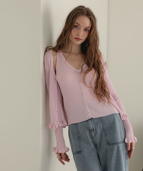 DONOBAN(ドノバン)の「フリルペプラムアンサンブル(アンサンブル・レディース・グレー/ピンク/アイボリー/ブラック・ONE SIZE)」の14枚目の写真