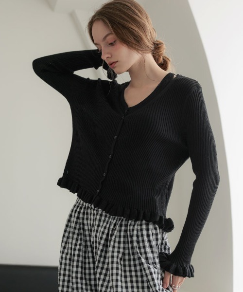 DONOBAN(ドノバン)の「フリルペプラムアンサンブル(アンサンブル・レディース・グレー/ピンク/アイボリー/ブラック・ONE SIZE)」の22枚目の写真