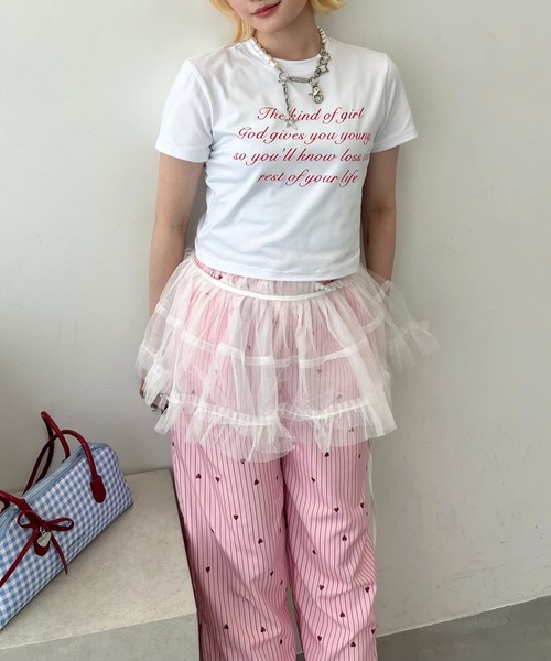 mul.(ムル)の「ハート柄イージーパンツ(その他パンツ・レディース・ブルー/ピンク・FREE)」の12枚目の写真