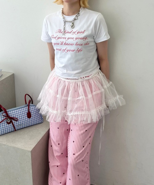 mul.(ムル)の「ハート柄イージーパンツ(その他パンツ・レディース・ブルー/ピンク・FREE)」の13枚目の写真