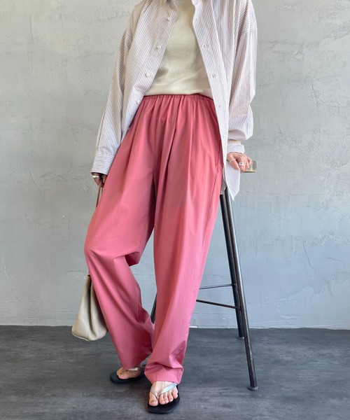 JEANS FACTORY Clothes（ジーンズファクトリークローズ）の「【WEB先行予約】[Jeans Factory Clothes/ジーンズファクトリークローズ] 7DAYS  ナイロンイージーカラーパンツ（その他パンツ・レディース・グレー/ブラック/オレンジ/ピンク/ライム/ブラウン/ターコイズブルー・F）」の6枚目の写真