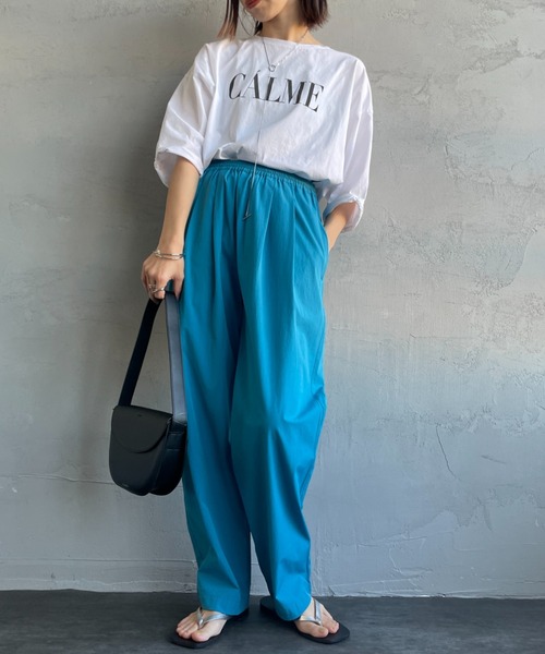 JEANS FACTORY Clothes（ジーンズファクトリークローズ）の「【WEB先行予約】[Jeans Factory Clothes/ジーンズファクトリークローズ] 7DAYS  ナイロンイージーカラーパンツ（その他パンツ・レディース・グレー/ブラック/オレンジ/ピンク/ライム/ブラウン/ターコイズブルー・F）」の5枚目の写真