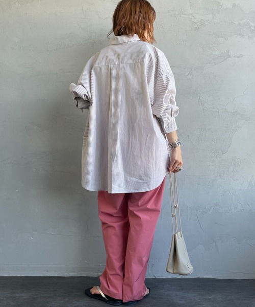 JEANS FACTORY Clothes（ジーンズファクトリークローズ）の「【WEB先行予約】[Jeans Factory Clothes/ジーンズファクトリークローズ] 7DAYS  ナイロンイージーカラーパンツ（その他パンツ・レディース・グレー/ブラック/オレンジ/ピンク/ライム/ブラウン/ターコイズブルー・F）」の14枚目の写真