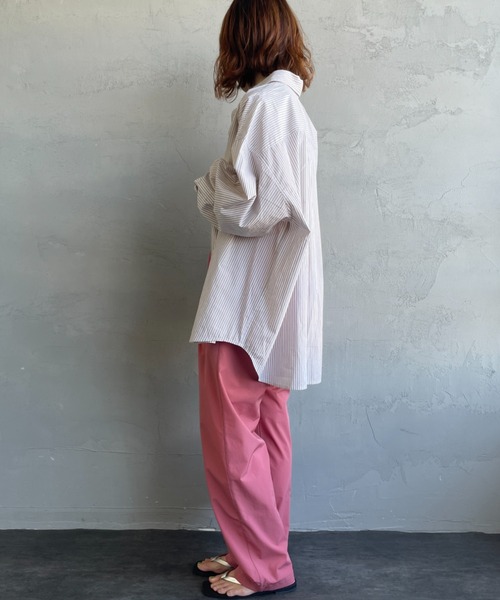 JEANS FACTORY Clothes（ジーンズファクトリークローズ）の「【WEB先行予約】[Jeans Factory Clothes/ジーンズファクトリークローズ] 7DAYS  ナイロンイージーカラーパンツ（その他パンツ・レディース・グレー/ブラック/オレンジ/ピンク/ライム/ブラウン/ターコイズブルー・F）」の13枚目の写真