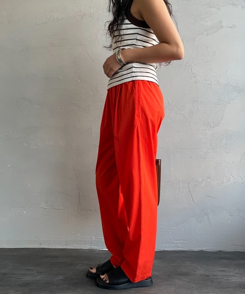 JEANS FACTORY Clothes（ジーンズファクトリークローズ）の「【WEB先行予約】[Jeans Factory Clothes/ジーンズファクトリークローズ] 7DAYS  ナイロンイージーカラーパンツ（その他パンツ・レディース・グレー/ブラック/オレンジ/ピンク/ライム/ブラウン/ターコイズブルー・F）」の19枚目の写真