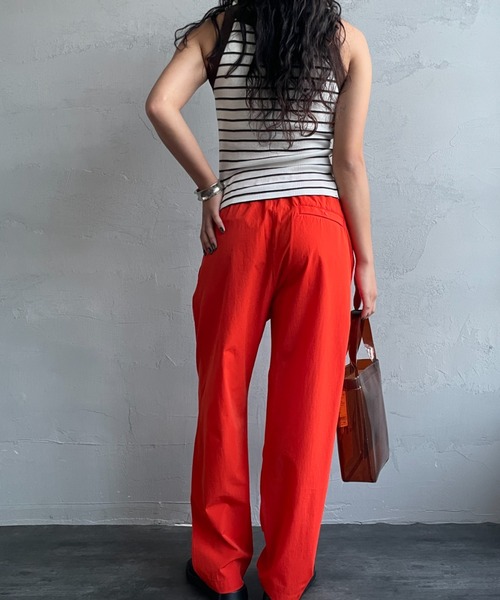 JEANS FACTORY Clothes（ジーンズファクトリークローズ）の「【WEB先行予約】[Jeans Factory Clothes/ジーンズファクトリークローズ] 7DAYS  ナイロンイージーカラーパンツ（その他パンツ・レディース・グレー/ブラック/オレンジ/ピンク/ライム/ブラウン/ターコイズブルー・F）」の20枚目の写真