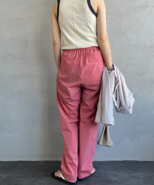 JEANS FACTORY Clothes（ジーンズファクトリークローズ）の「【WEB先行予約】[Jeans Factory Clothes/ジーンズファクトリークローズ] 7DAYS  ナイロンイージーカラーパンツ（その他パンツ・レディース・グレー/ブラック/オレンジ/ピンク/ライム/ブラウン/ターコイズブルー・F）」の11枚目の写真