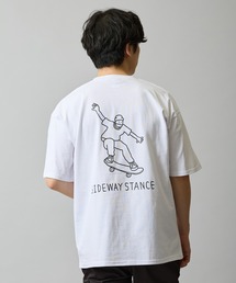 【SIDEWAYSTANCE】イラストスケーター半袖Tシャツ 70707